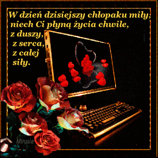 Życzenia na dzień chłopaka płynące z ekranu